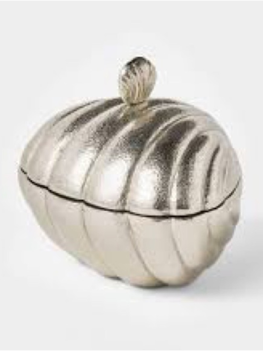 NEW Threshold Studio McGee Aluminum Clamshell Trinket Box